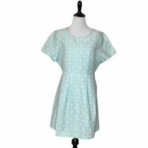 Alice Moon Aqua Sky Mini Pattern Shift Dress Size Large